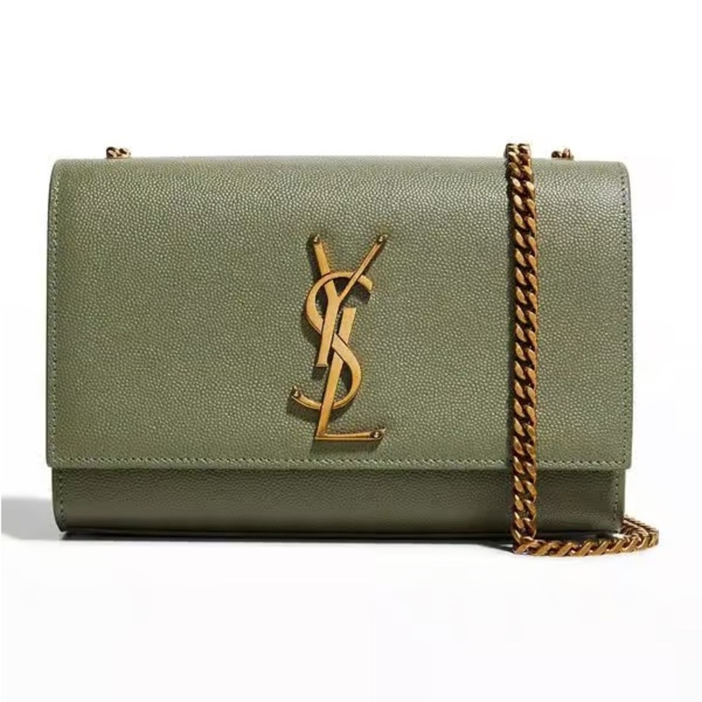 SAGE GREEN YVES SAINT LAURENT CROSSBODY PURSE. Excellent condition.